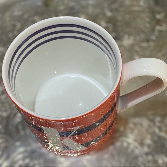 Kate Spade To The Letter “K” Coffee Tea Mug Cup Orange Purple Lenox - Picture 2 of 7